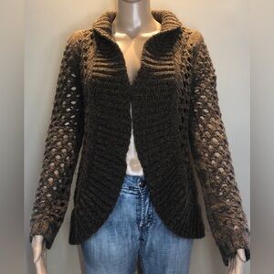 Sasch collection open knit crochet cardigan